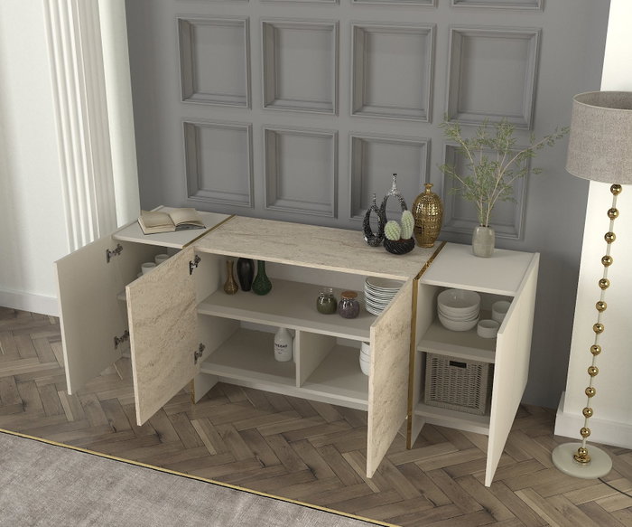 Hanah Home Veyron - Travertino, Sandstone